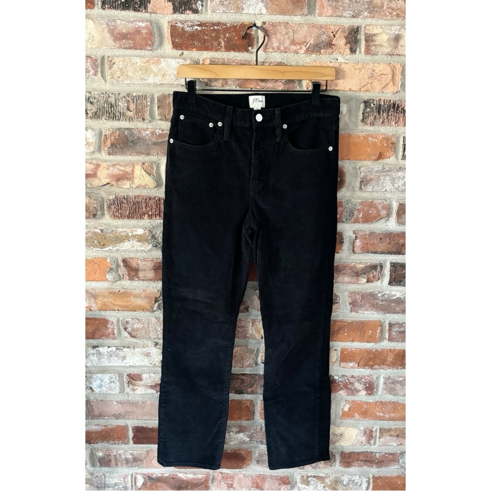 J. Crew Black Corduroy Vintage Slim Straight Pants, 28